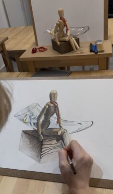 observational still life drawing course, may art studio, Vienna