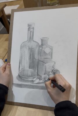 observational still life drawing course, may art studio, Vienna