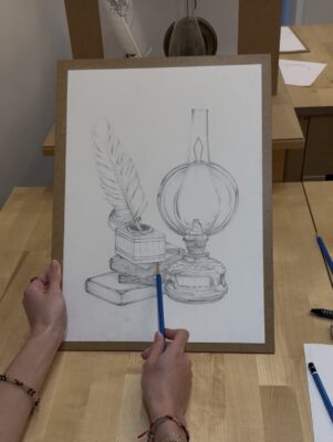 observational still life drawing course, may art studio, Vienna