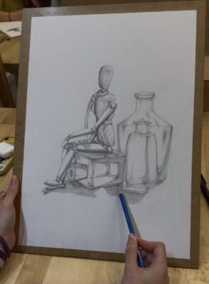 observational still life drawing course, may art studio, Vienna